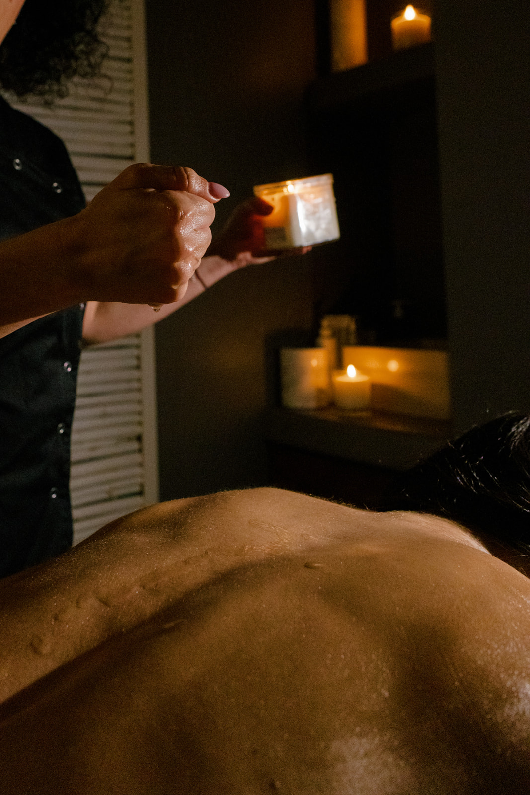 Candle-lit aromatherapy massage Naxos ritual